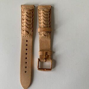 WOMEN'S 18MM FOSSIL WATCH LEATHER STRAP BAR TAN NEW
